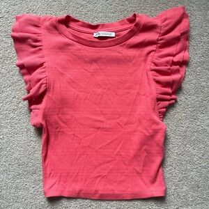 Women’s Zara ruffle sleeve top size small